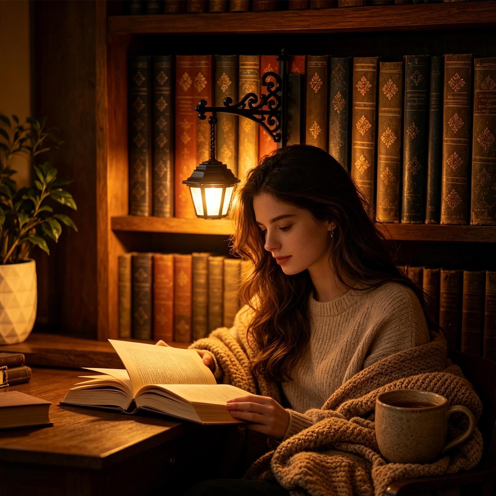 Bookshelf Library Lantern Deco - Desk Setup Vintage 评论和价格