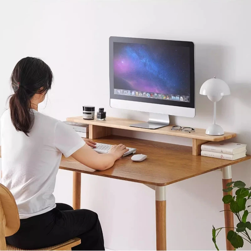 Wooden Monitor Stand Riser for - Desk Setup With Laptop And Monitor 评论和价格
