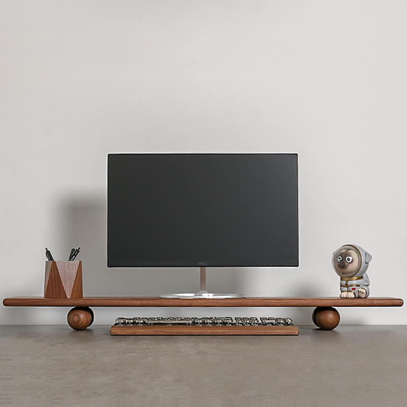 Solid Wood Monitor Riser Lapto - Desk Setup With Laptop And Monitor 评论和价格