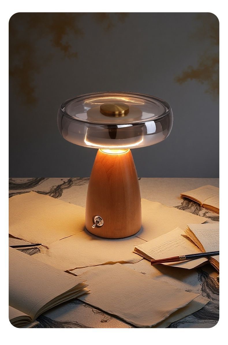 Vintage Wood Table Lamp Retro  - Desk Setup Vintage 评论和价格