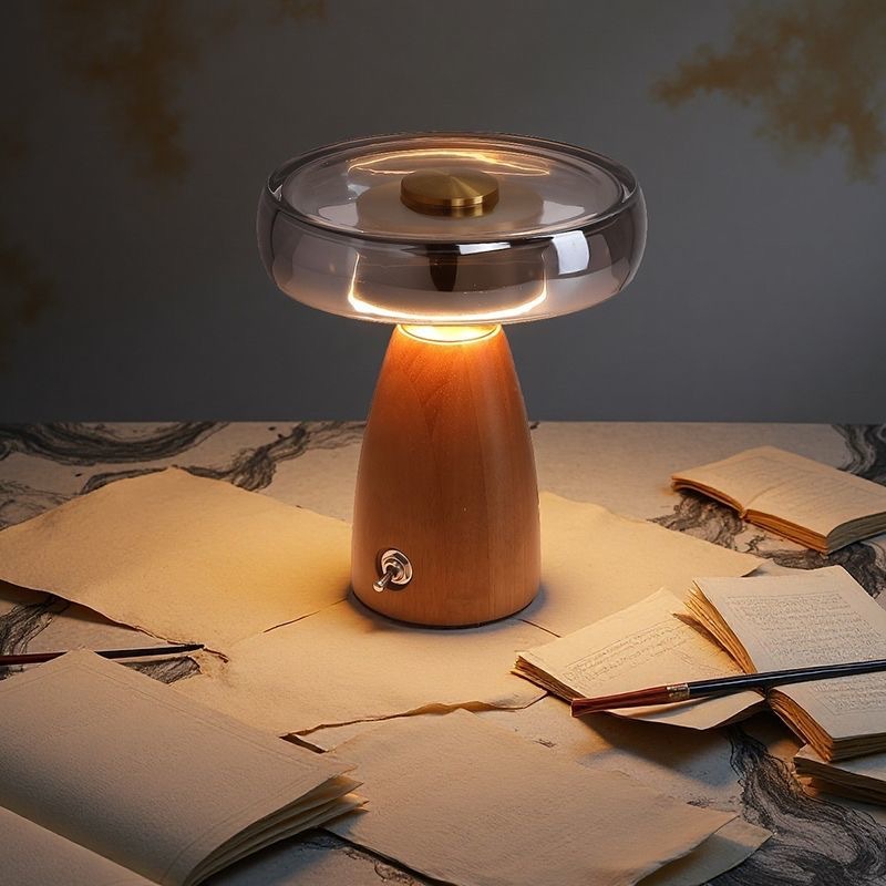 Vintage Wood Table Lamp Retro  - Desk Setup Vintage 评论和价格