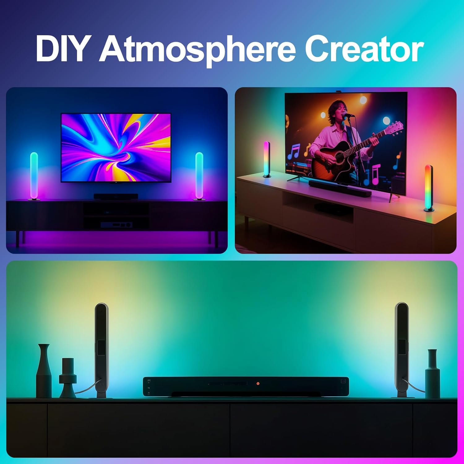 Plastic RGB LED Light Bar Musi - Ambient Light Bar Usb 评论和价格
