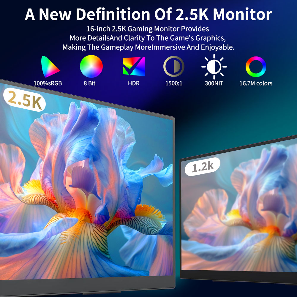 MAFNKOU 13.3-Inch 2.5k Portabl - Dual Monitor Desk Setup 评论和价格