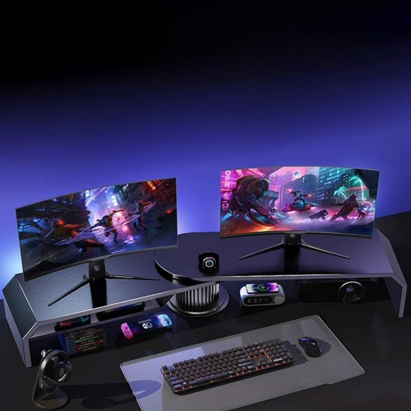 Gaming Dual Monitor Stand Offi - Desk Setup With Laptop And Monitor 评论和价格