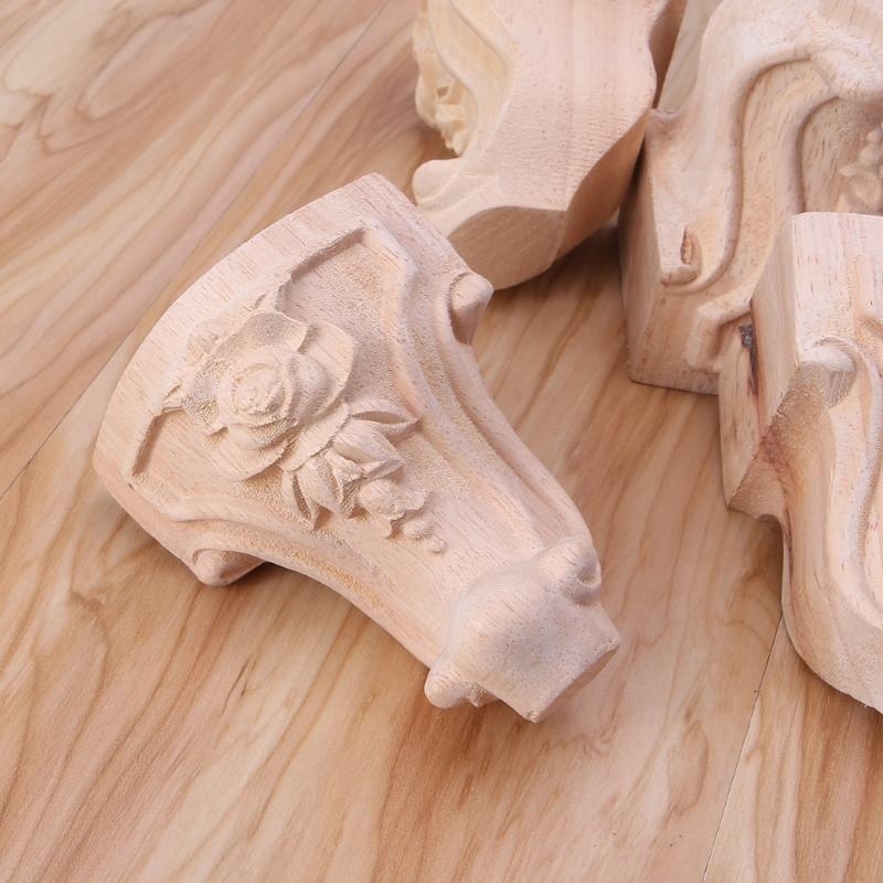 4Pcs Wooden Carved Furniture L - Desk Setup Vintage 评论和价格