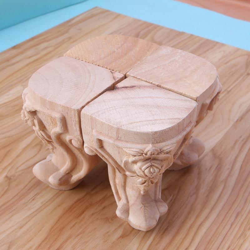 4Pcs Wooden Carved Furniture L - Desk Setup Vintage 评论和价格