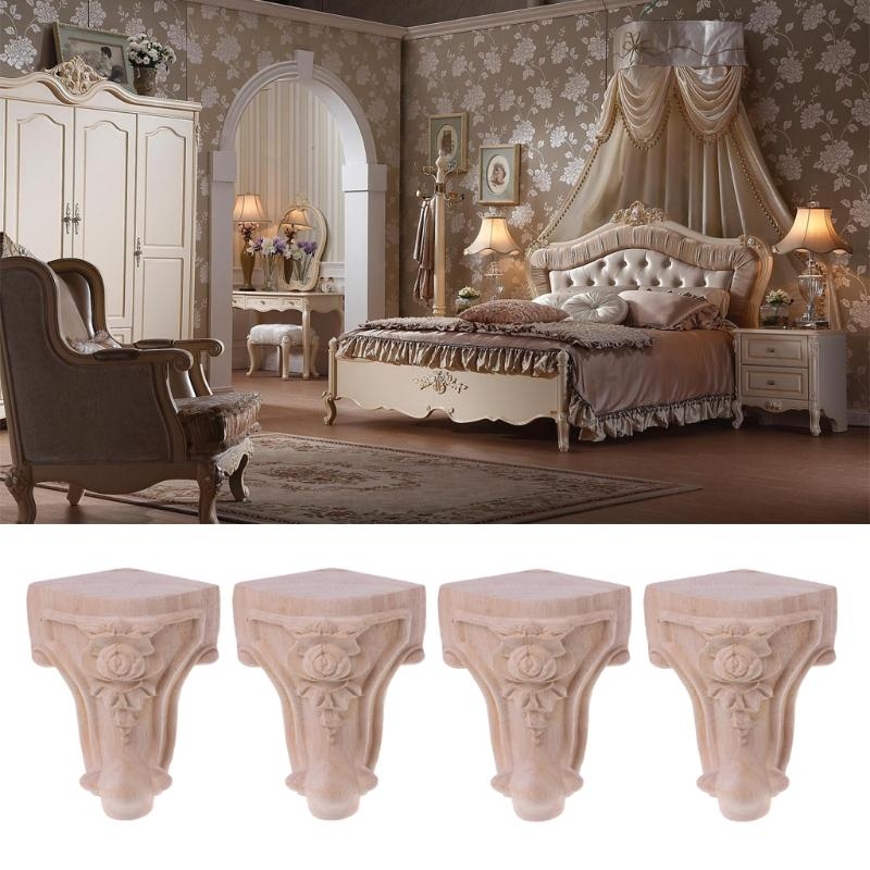 4Pcs Wooden Carved Furniture L - Desk Setup Vintage 评论和价格