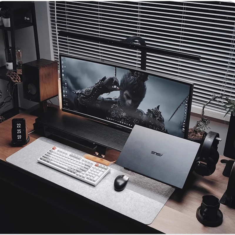 Modular Walnut Monitor Stand f - Desk Setup With Laptop And Monitor 评论和价格