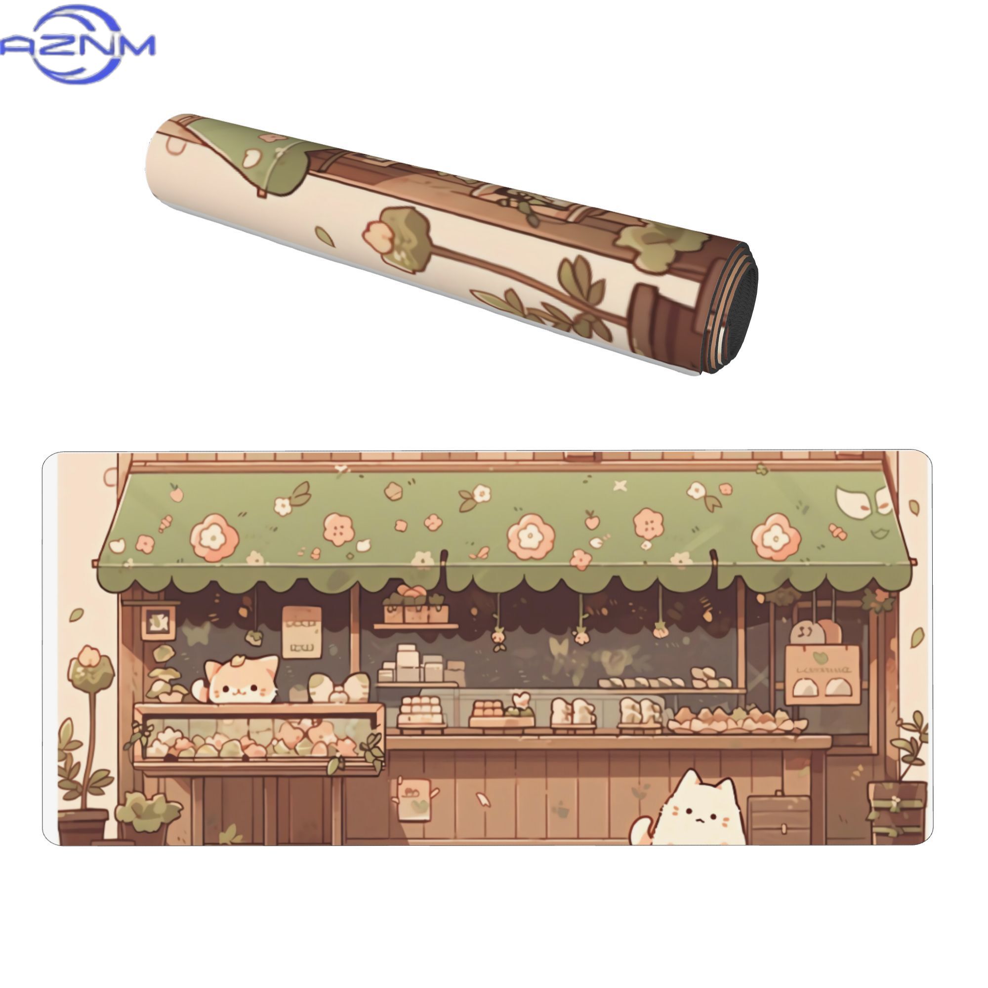 Cat Bakery Aesthetic Green Sho - Desk Setup Streaming 评论和价格
