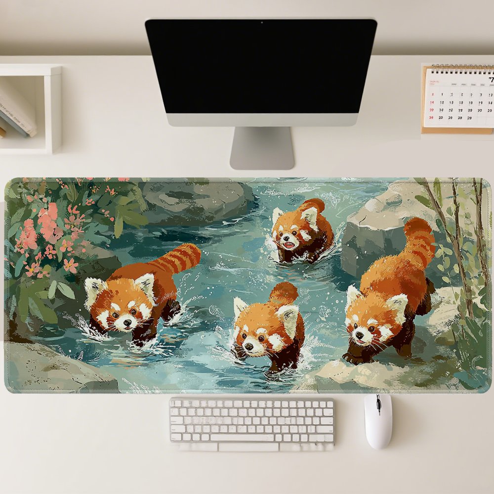 Four Red Pandas Playing in Str - Desk Setup Streaming 评论和价格