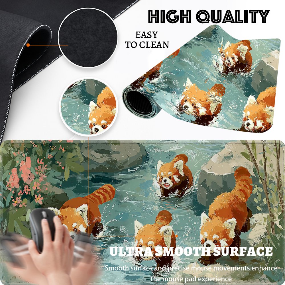 Four Red Pandas Playing in Str - Desk Setup Streaming 评论和价格