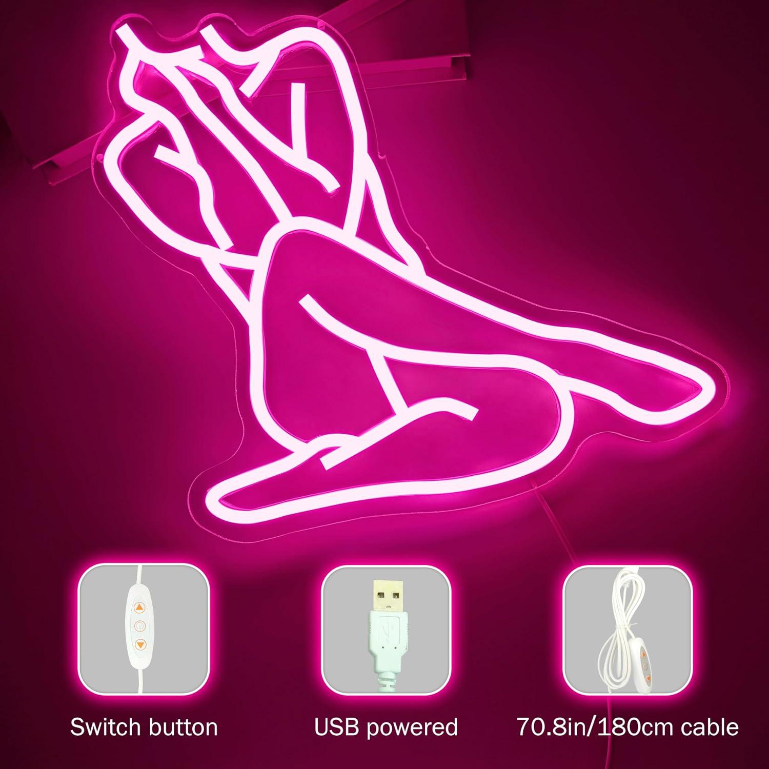 Lady Neon Sign USB Dimmable LE - Ambient Light Bar Usb 评论和价格