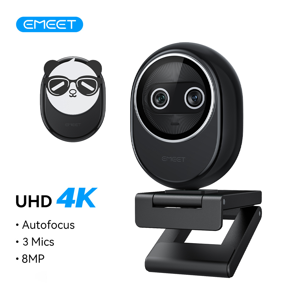 Webcam 4K EMEET Dual-Camera AI - Desk Setup Streaming 评论和价格