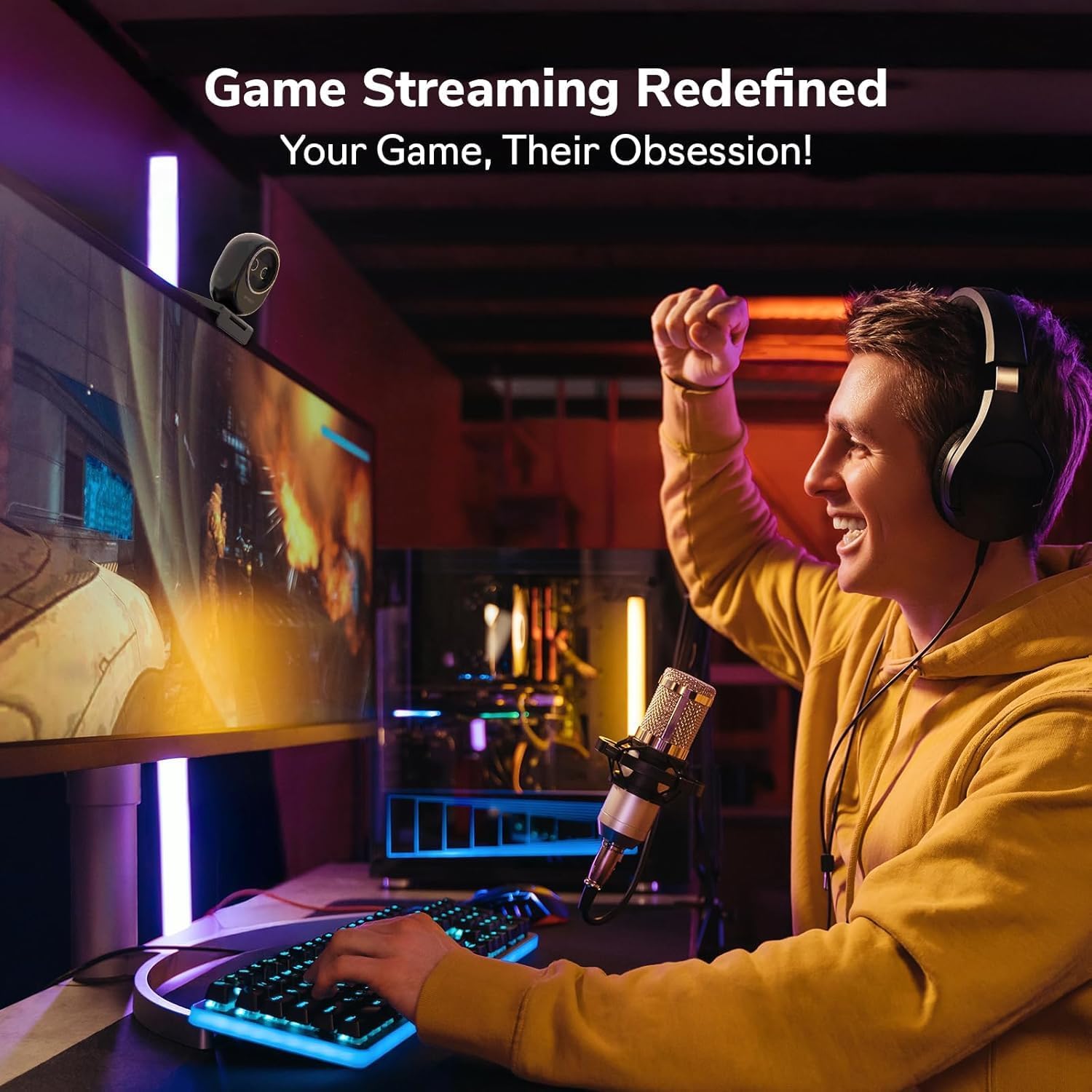 Webcam 4K EMEET Dual-Camera AI - Desk Setup Streaming 评论和价格