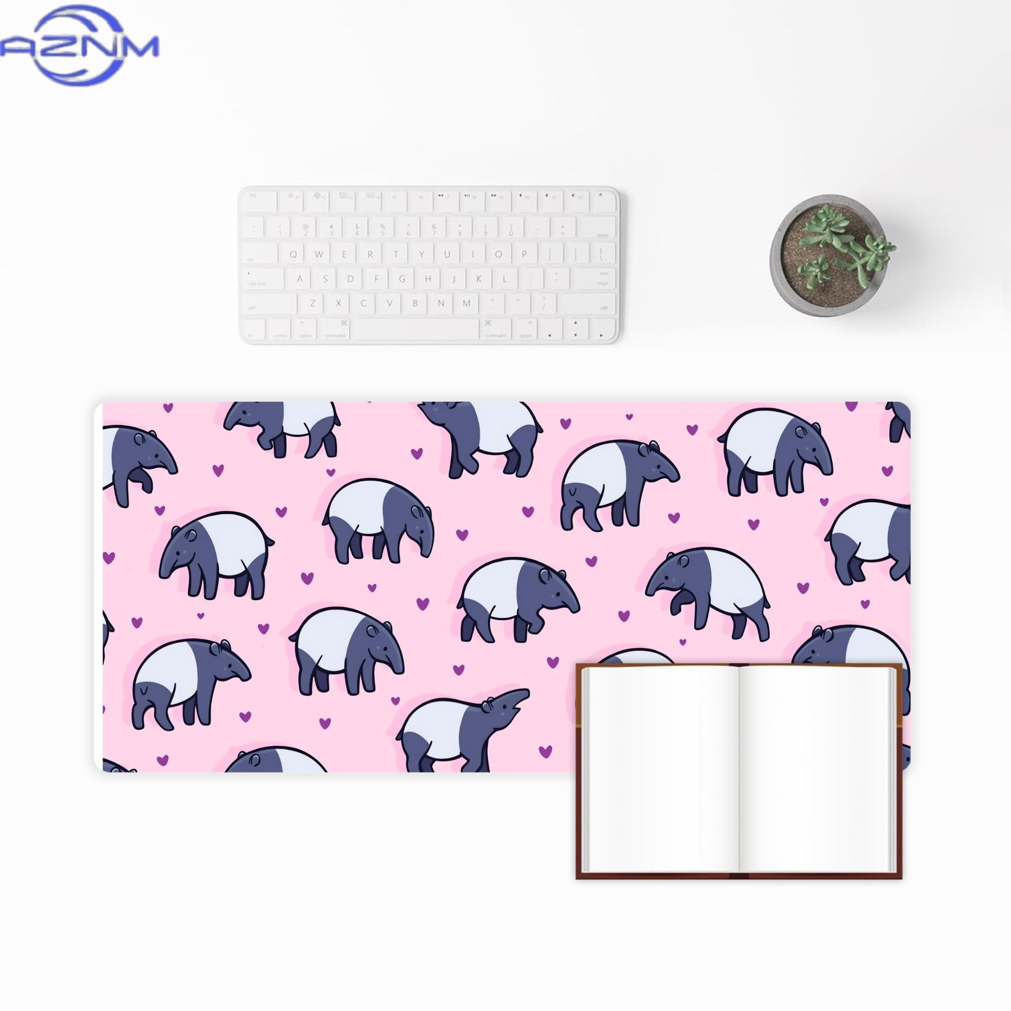 Tiny Tapirs Large Desk Mat for - Desk Setup Streaming 评论和价格
